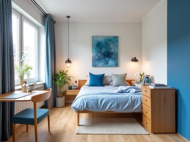 Minimalist studio apartment layout