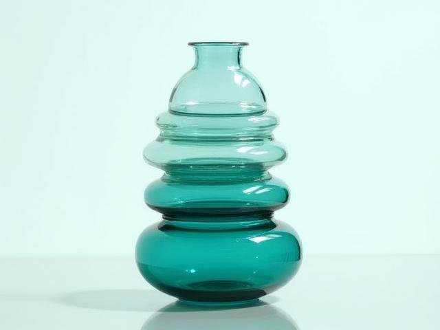 Hand-blown recycled glass vases